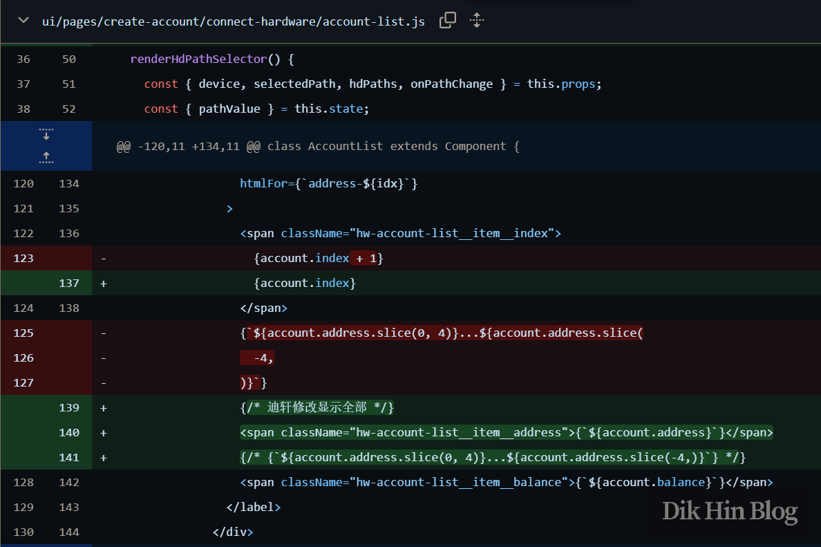Display full addresses