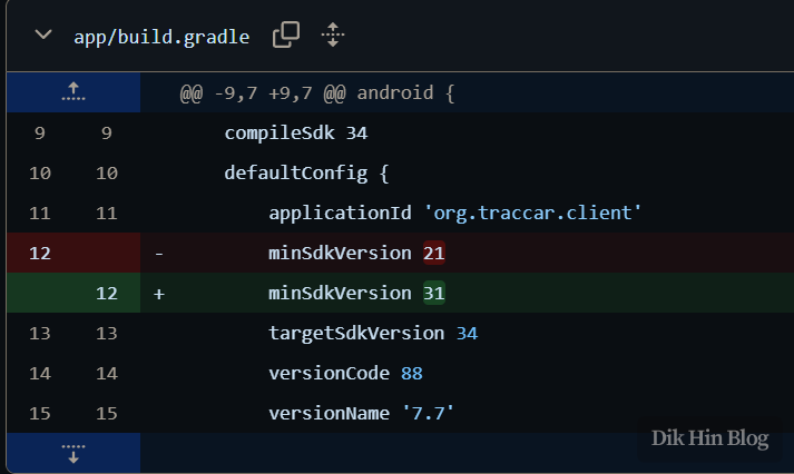 Set minimum SDK version